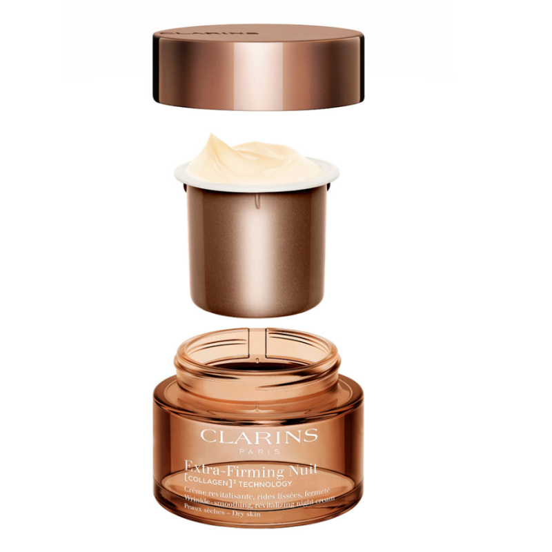 Clarins Cremă de noapte Extra Fermitate Piele uscată Cremă de noapte antirid pentru piele uscată Volum 50 ml Refillable