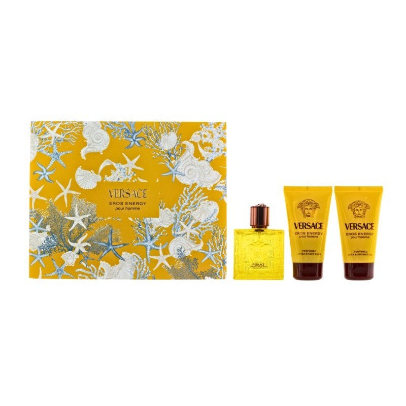Versace Eros Energy Set cadou pentru bărbați Volum EDP 50 ml + 50 ml gel de duș + 50 ml balsam după ras