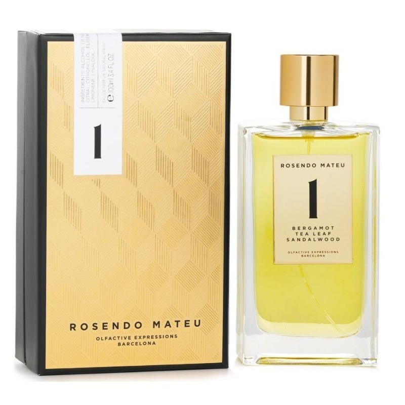 Rosendo Mateu Nº 1 Bergamot, Tea Leaf, Sandalwood,Apa de parfum Unisex EDP Volum 100 ml