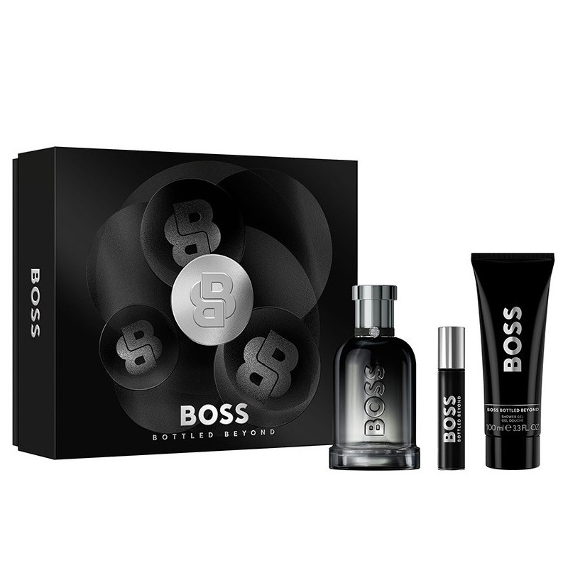 Hugo Boss Boss Bottled Beyond Set cadou pentru Bărbați Volum 100 ml EDP + 100 ml gel de duș + EDP 10 ml