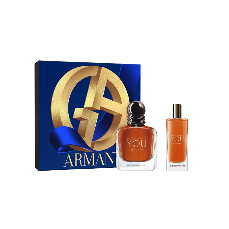 Giorgio Armani Stronger With You Intensely Set cadou pentru bărbați Volum EDP 100 ml + EDP 15 ml