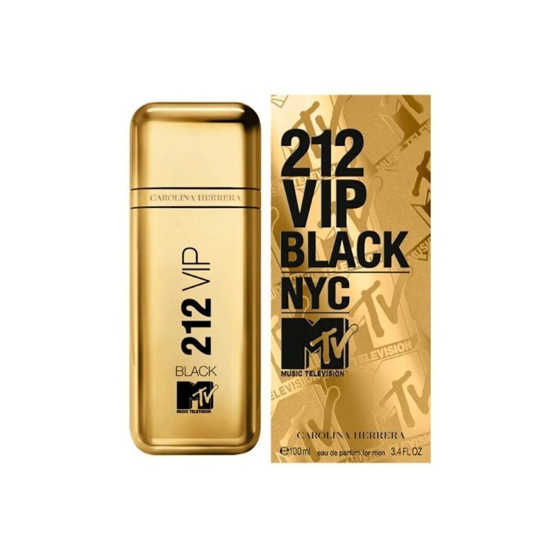 Carolina Herrera 212 VIP Black MTV Eau de Parfum pentru bărbați EDP Volum 100 ml