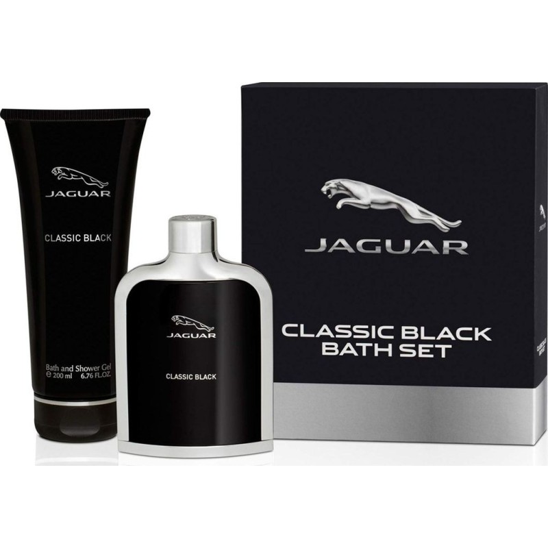 Jaguar Classic Black Set cadou pentru bărbați Volum EDT 100 ml + 200 ml gel de duș