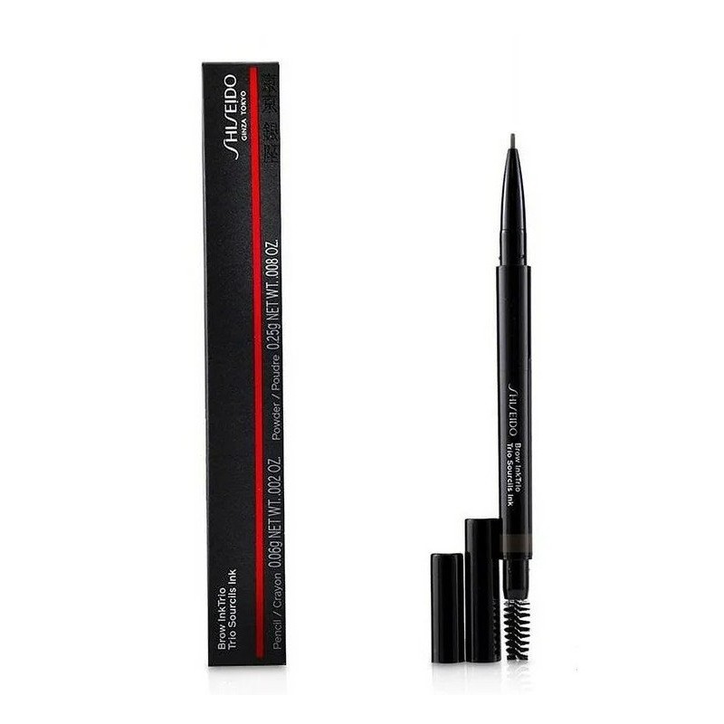 Shiseido Brow Ink Trio Pensulă, pudră și creion pentru sprâncene Volum 04 Ebony