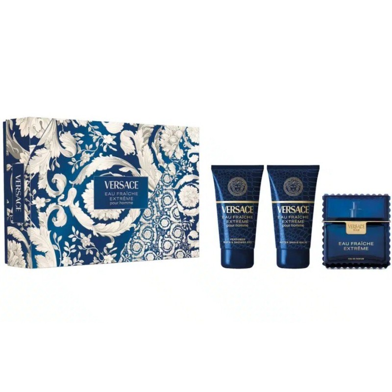 Versace Man Eau Fraiche Extreme Set cadou pentru bărbați Volum EDP 50 ml + 50 ml gel de duș + 50 ml balsam după ras