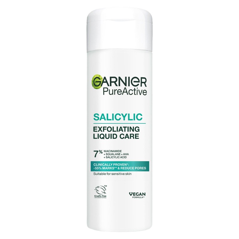 Garnier Pure Active Salicylic Exfoliating Liquid Care – Exfoliant facial împotriva acneei și a porilor vizibili Volum 120 ml