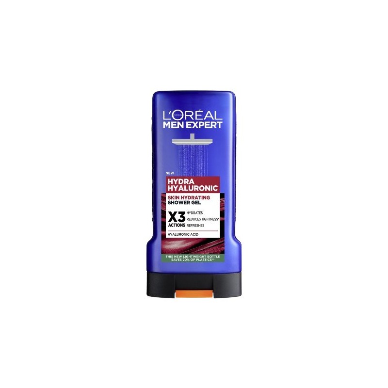 L'Oreal Paris Men Expert Hydra Hyaluronic Shower Gel Gel de duș hidratant pentru bărbați Volum 300 ml