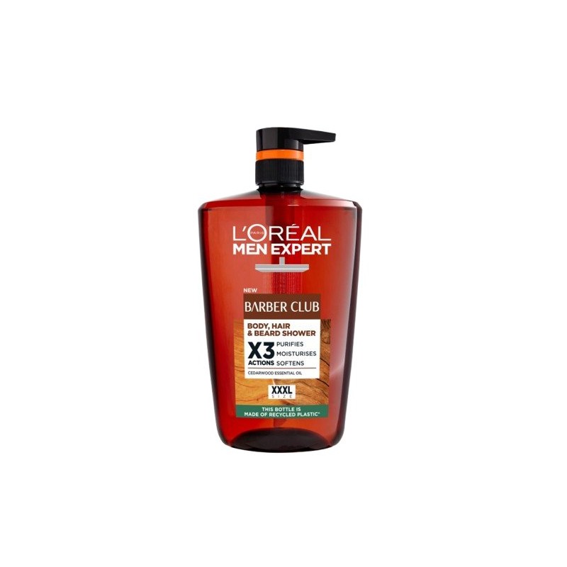 L'Oreal Men Expert Barber Club Body, Hair & Beard Shower Gel Gel de duș pentru bărbați Volum 1000 ml