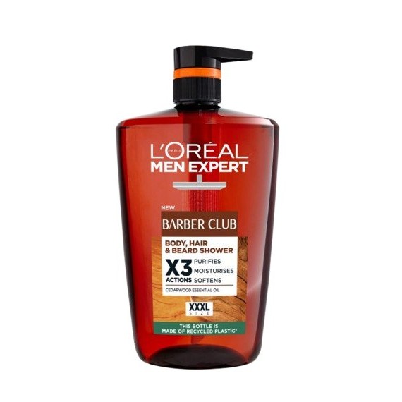 L'Oreal Men Expert Barber Club Body, Hair & Beard Shower Gel Gel de duș pentru bărbați