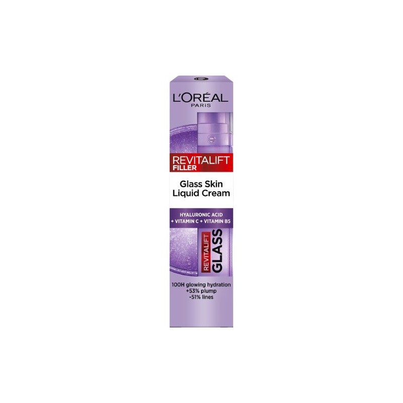 L'Oreal Paris Revitalift Filler Glass Skin Liquid Cream Cremă lichidă pentru față Volum 50 ml
