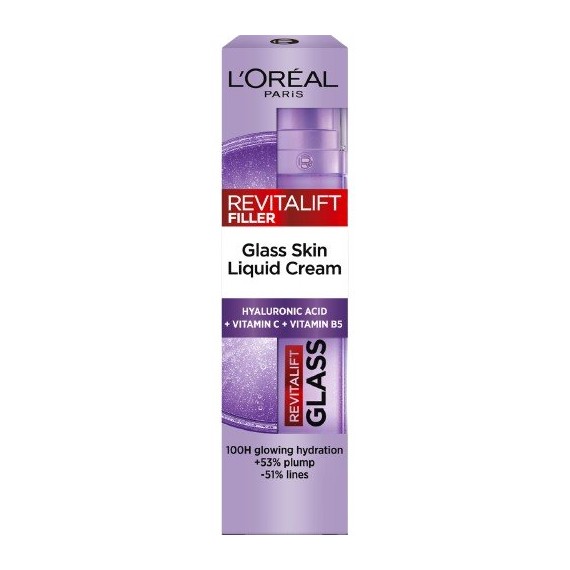 L'Oreal Paris Revitalift Filler Glass Skin Liquid Cream Cremă lichidă pentru față