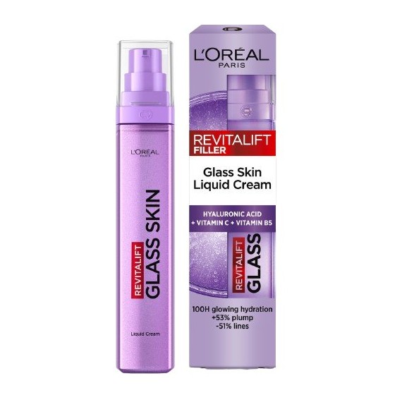 L'Oreal Paris Revitalift Filler Glass Skin Liquid Cream Cremă lichidă pentru față