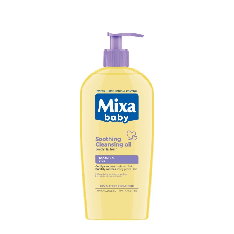 Mixa Baby Atopiance Soothing Cleansing Oil Ulei de curățare calmant pentru părul și corpul bebelușilor Volum 250 ml