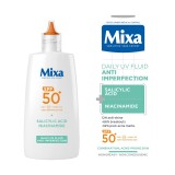 Mixa Anti-Imperfection Daily UV Fluid SPF 50+ Fluid împotriva imperfecțiunilor pielii cu protecție UV