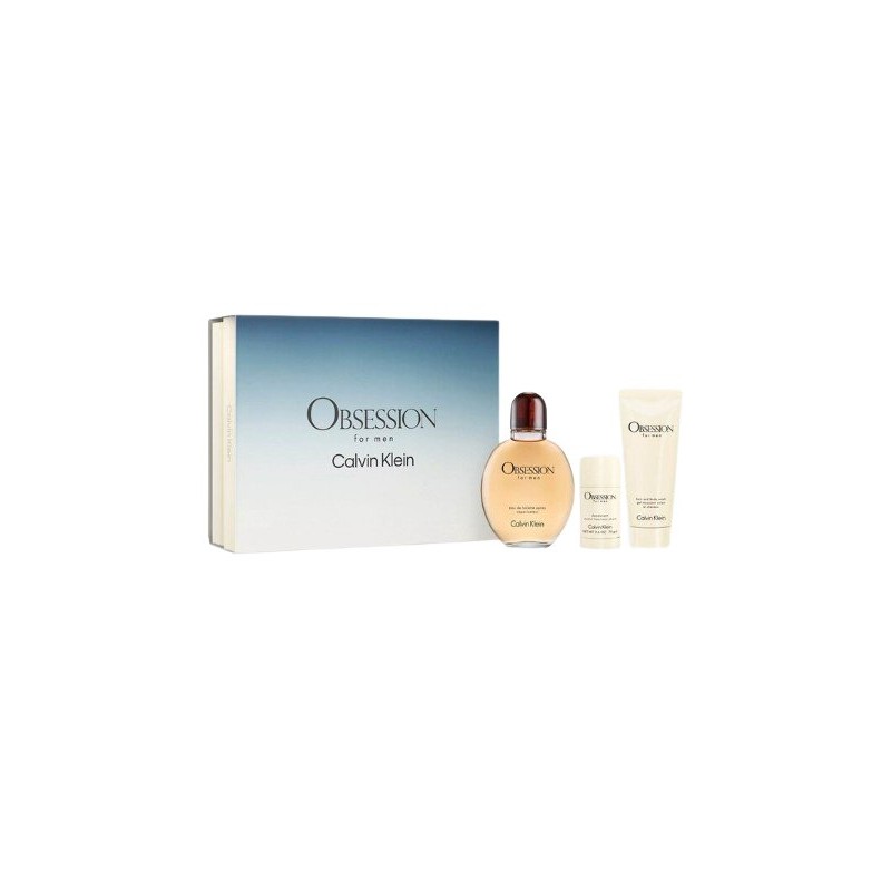 Calvin Klein Obsession Set cadou pentru bărbați Volum EDT 125 ml + 100 ml gel de duș + 75 ml deodorant stick