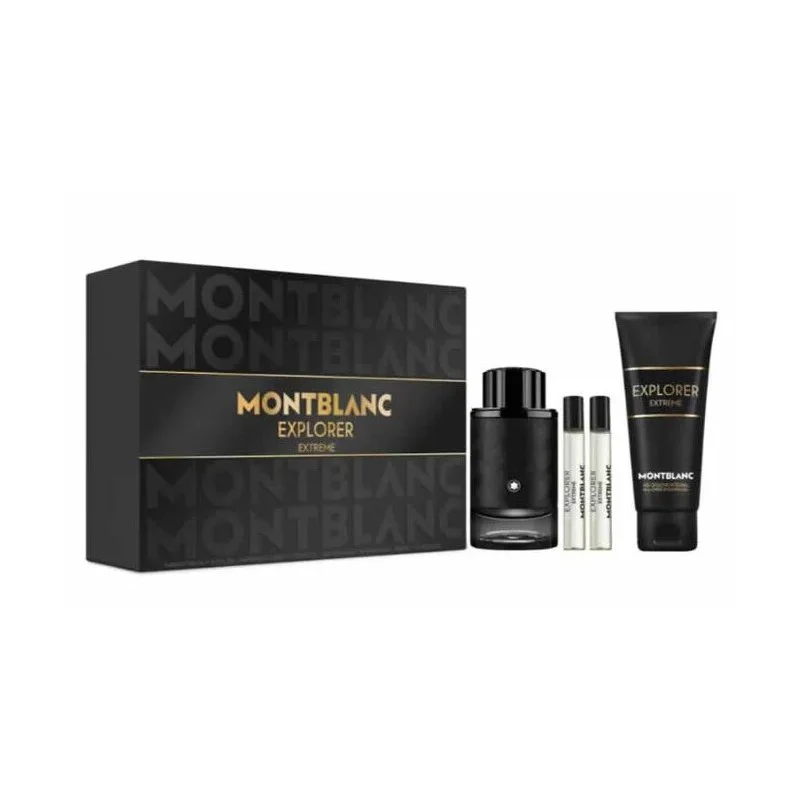 Mont Blanc Explorer Extreme Parfum Set cadou pentru bărbați Volum Parfum 100 ml + gel de duș 100 ml + parfum 2 x 7,5 ml