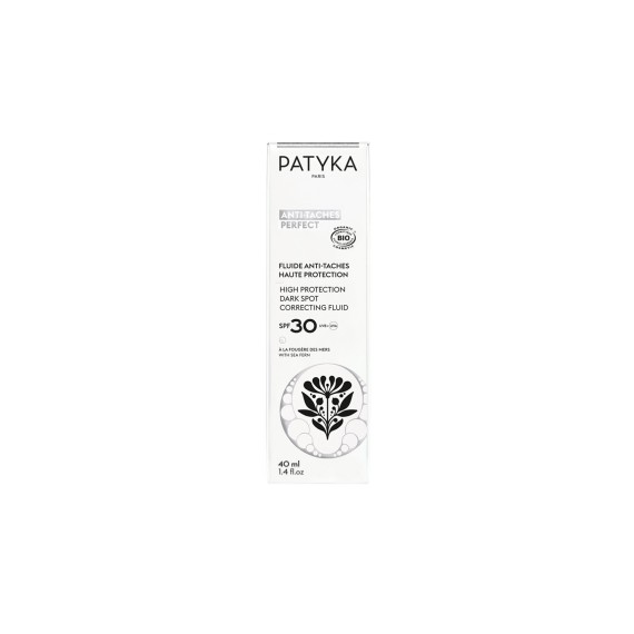 Patyka Anti Taches Perfect – Fluid corector împotriva petelor întunecate, cu protecție solară ridicată SPF 30