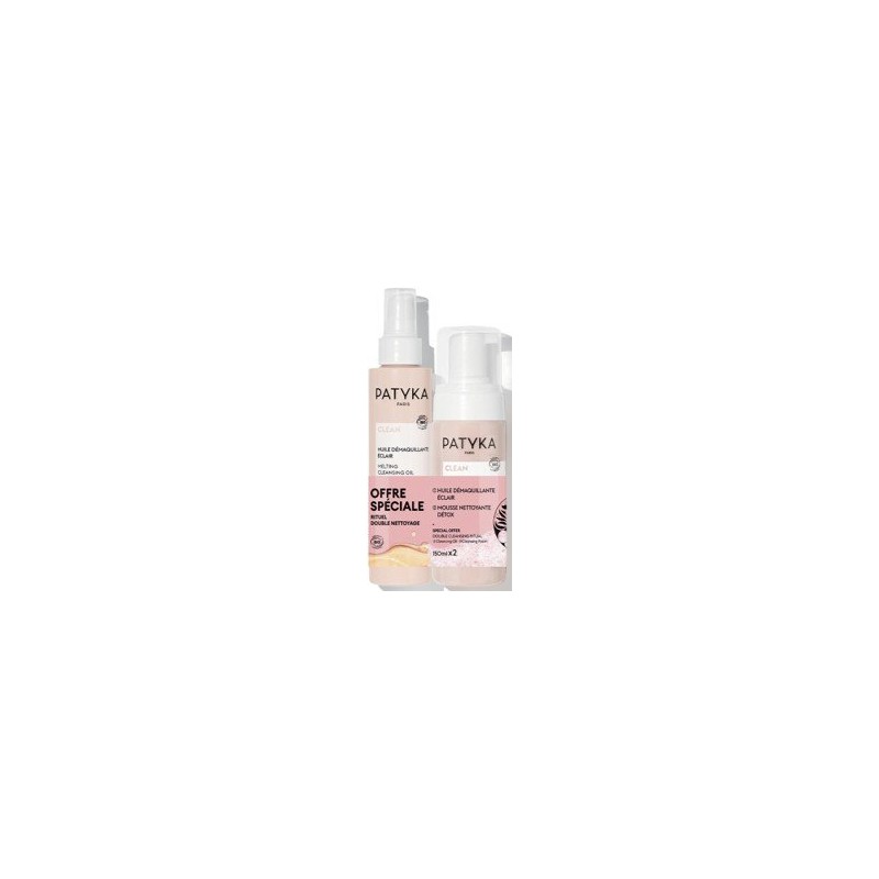 Patyka Clean Set cosmetic cu spumă detoxifiantă de curățare Volum Spumă detoxifiantă de curățare – spumă de curățare 150 ml + ulei de curățare 150 ml