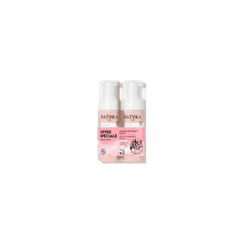 Patyka Clean Set cosmetic cu spumă detoxifiantă de curățare Volum 2 × 150 ml spumă detoxifiantă de curățare