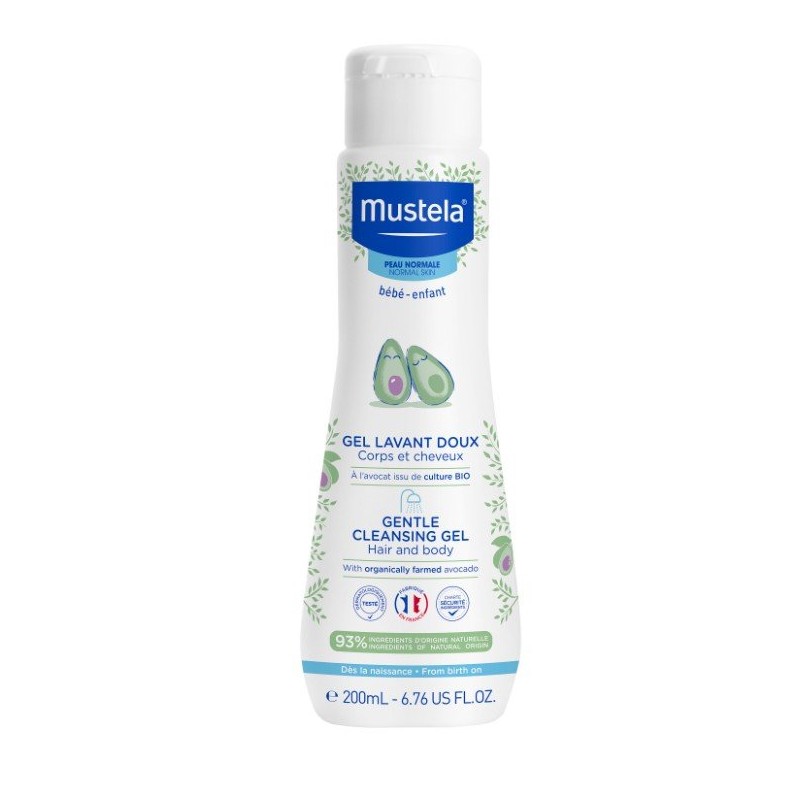Mustela Gel de spălare delicat pentru păr și corp Volum 200 ml