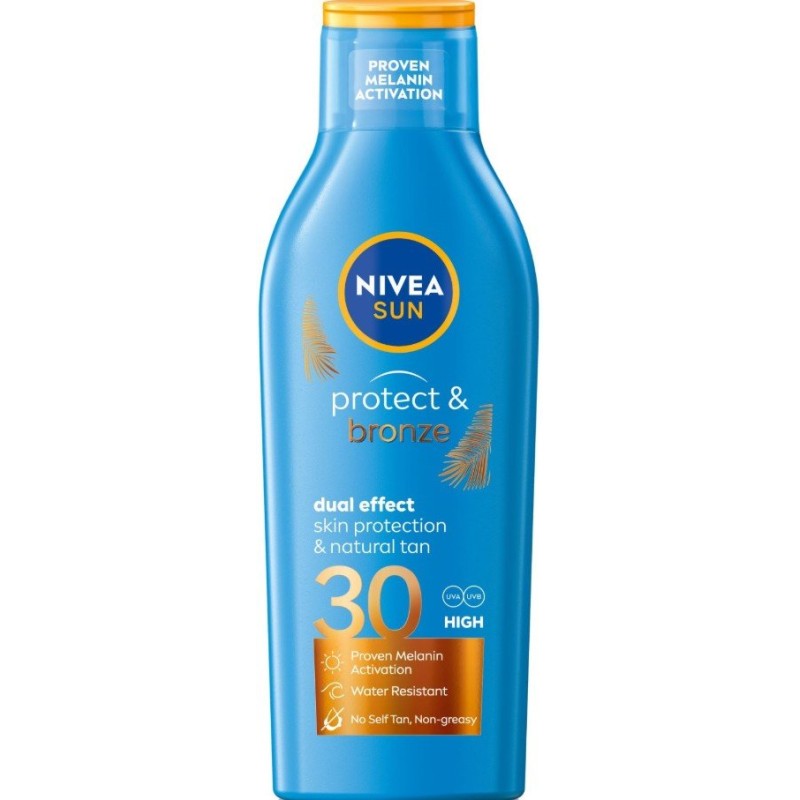 Nivea Sun Protect & Bronze Loțiune de protecție solară pentru un bronz natural SPF 30 Volum 200 ml