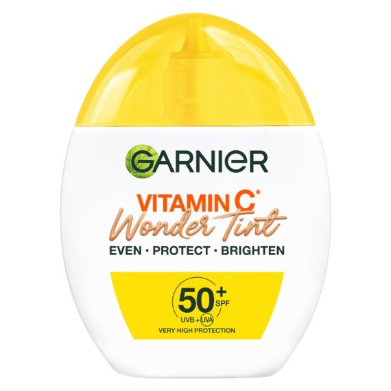 Garnier Skin Naturals Vitamin C Wonder Tint SPF 50+ Protecție solară de seară pentru ten