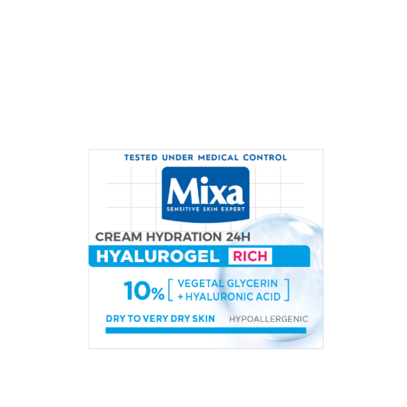Mixa Hyalurogel Ingrijire hidratanta intensiva bogata pentru pielea uscata si sensibila