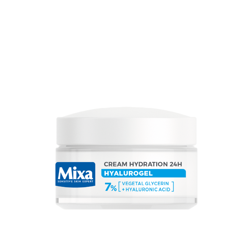 Mixa Hyalurogel Crema hidratanta usoara pentru pielea sensibila normala si deshidratata Volum 50 ml