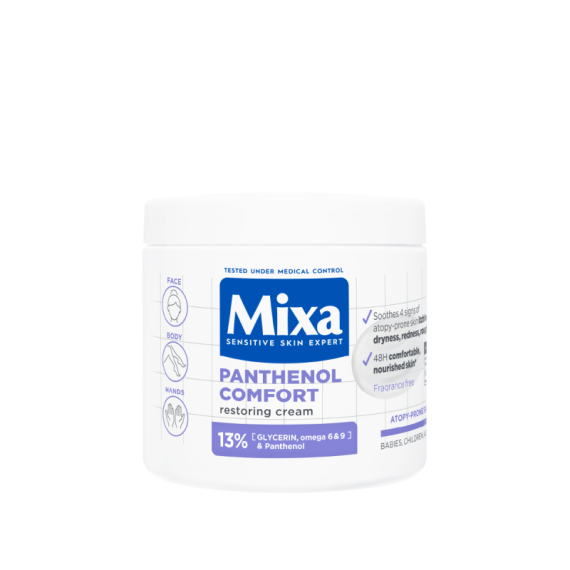 Mixa Panthenol Comfort Cremă pentru a restabili bariera protectoare pentru pielea predispusă la atopie