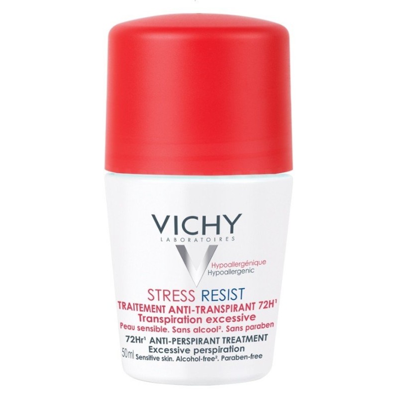 Vichy Deo Stress Resist 72h Roll-On pentru transpirație excesivă Roll-on antiperspirant Volum 50 ml