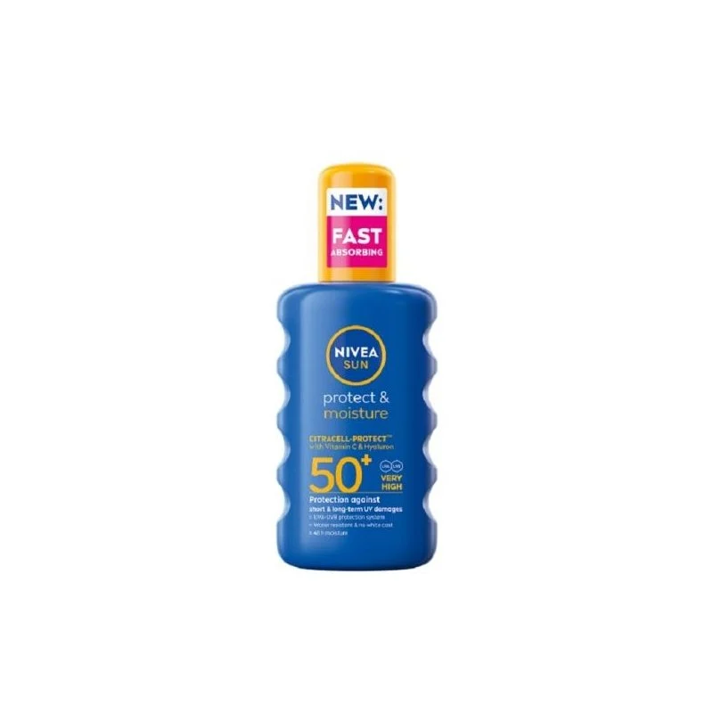 Nivea Spray de protecție solară Sun Protect & Moisture SPF50+ Volum 200 ml