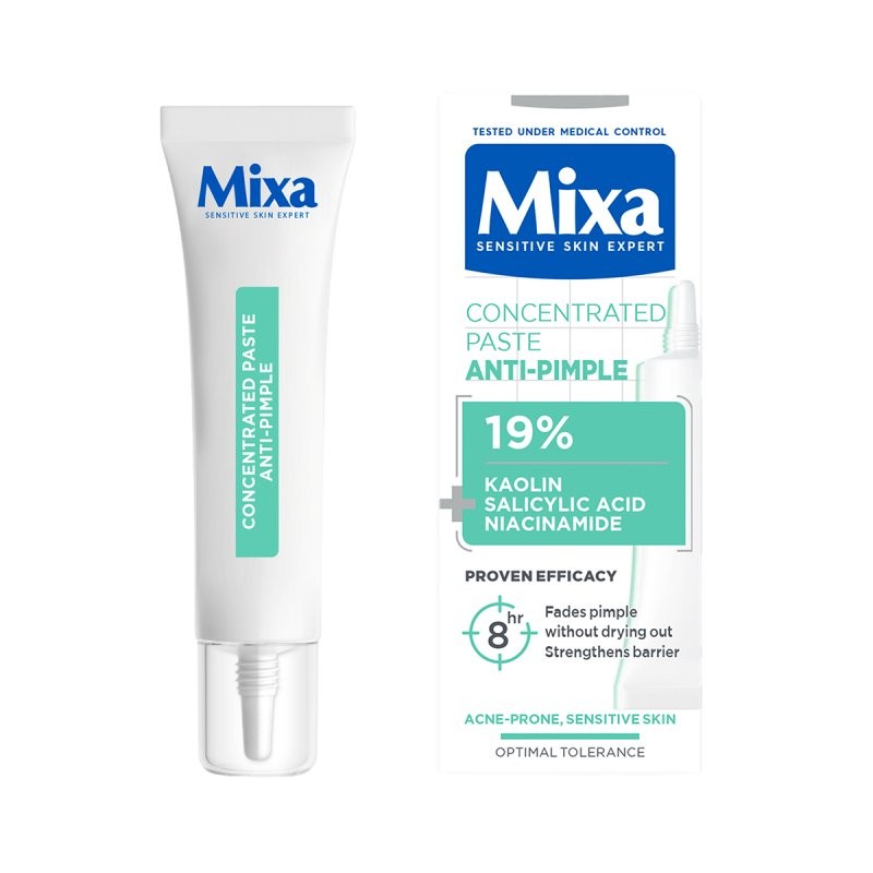 Mixa Pastă concentrată anti coșuri Pastă împotriva imperfecțiunilor pielii Volum 15 ml