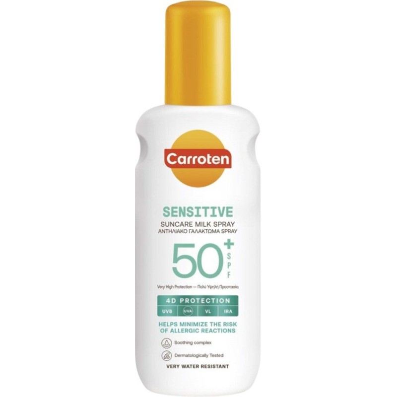 Carroten Sensitive Loțiune de protecție solară sub formă de spray SPF50+ Volum 200 ml