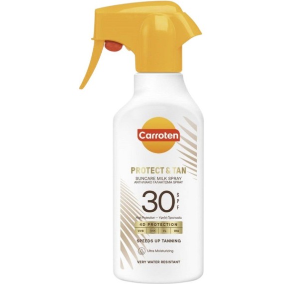 Carroten Protect & Tan Suncare Milk Spray – Lapte de protecție solară sub formă de spray SPF30