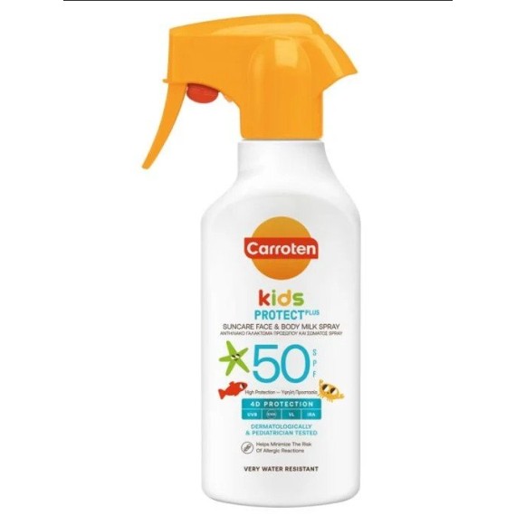 Carroten Kids Loțiune solară sub formă de spray pentru copii, pentru față și corp, SPF 50