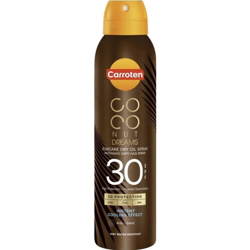 Carroten Coconut Dreams Ulei uscat de protecție solară sub formă de spray SPF30 Volum 150 ml