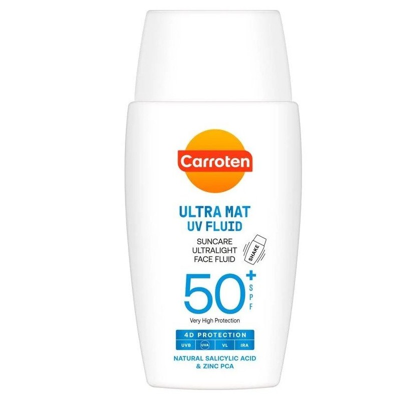 Carroten Ultra Mat Fluid de protecție solară pentru față cu efect matifiant SPF50+ Volum 40 ml