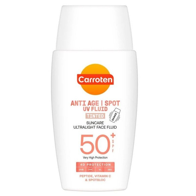 Carroten Anti Age Spot UV Fluid – Fluid de protecție solară pentru față împotriva petelor, SPF50+ Volum 40 ml