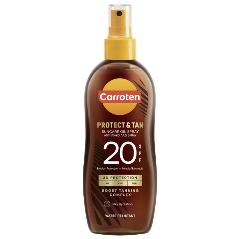 Carroten Protect & Tan Ulei de protecție solară pentru un bronz rapid SPF20 Volum 150 ml