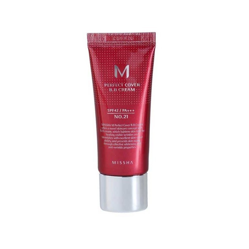 Missha M Perfect Cover BB Cremă de față cu acoperire perfectă SPF42 Volum №21 Light beige