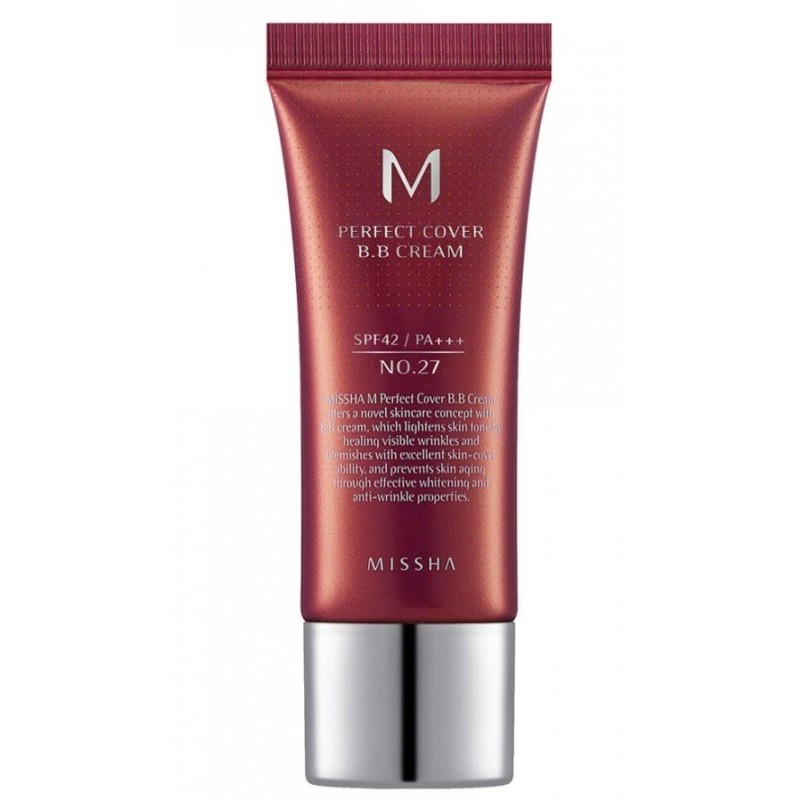 Missha M Perfect Cover BB Cremă de față cu acoperire perfectă SPF42 Volum №27 Honey beige