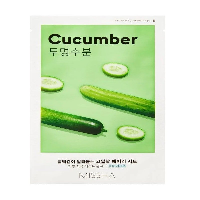 Missha Airy Fit – Mască facială sub formă de foaie Volum Cucumber