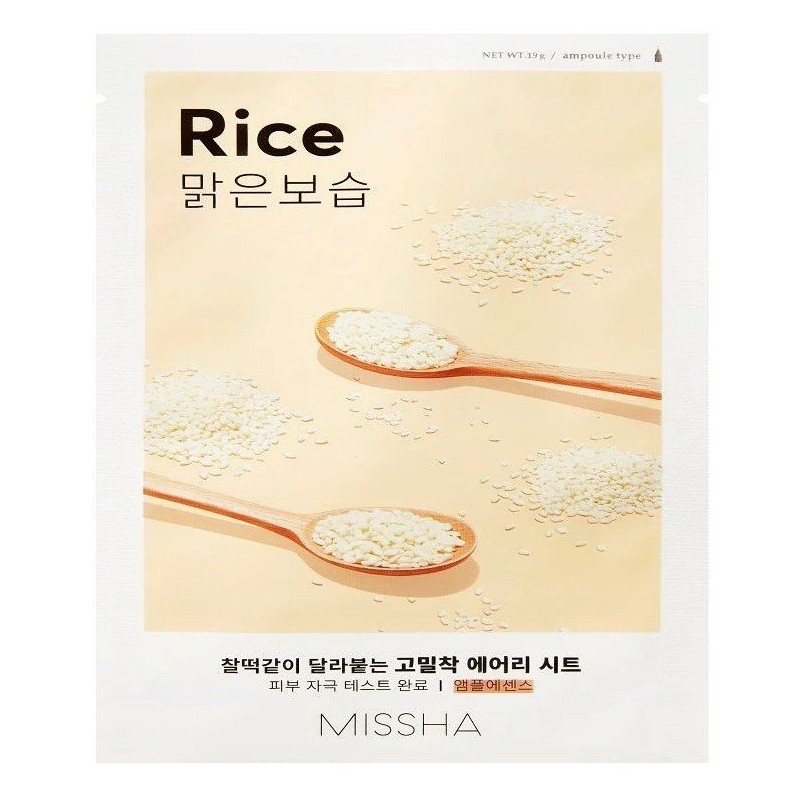 Missha Airy Fit – Mască facială sub formă de foaie Volum Rice