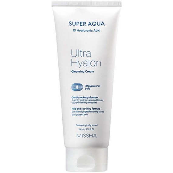 Missha Super Aqua 10x Acid hialuronic Ultra Hyalon Cremă demachiantă pentru față