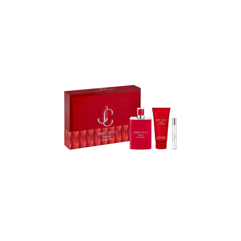 Jimmy Choo Man Extreme Set cadou pentru bărbați Volum EDP 100 ml + gel de duș 100 ml + EDP 7,5 ml