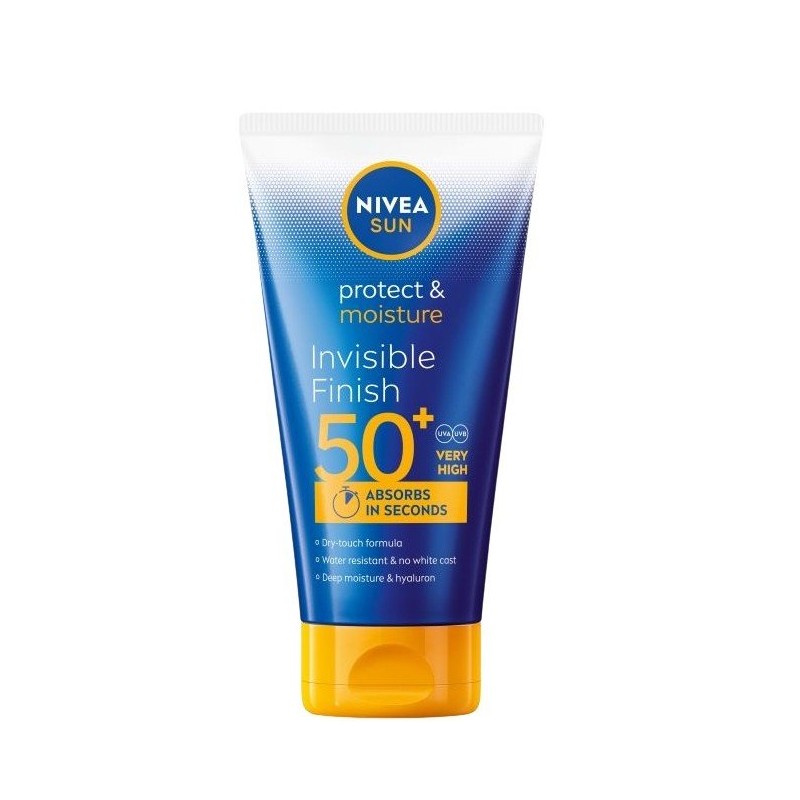 Nivea Sun Protect & Moisture Invisible Finish Loțiune cu protecție solară SPF 50+ Volum 150 ml