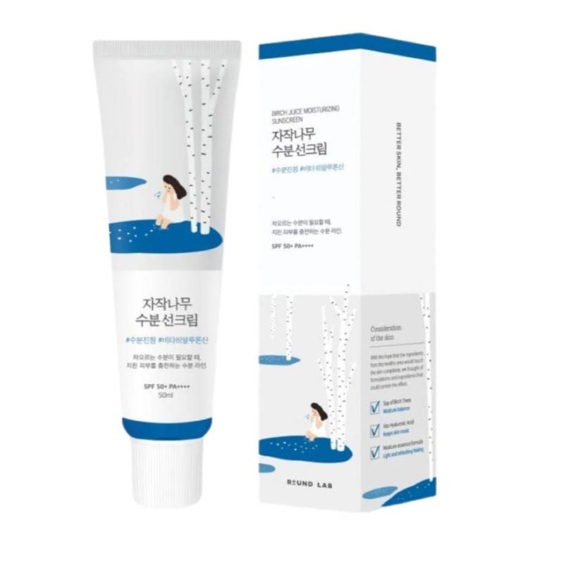 Round Lab Birch Juice Sunscreen Spf50+ Pa+ Cremă cu protecție solară pentru față Volum 50 ml