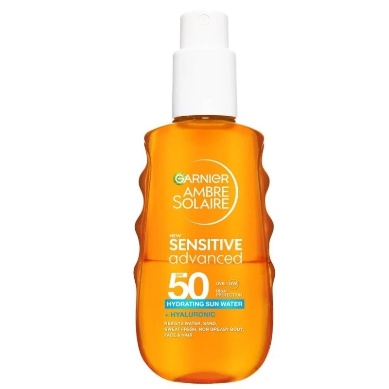 Garnier Ambre Solaire Sensitive Advanced SPF50 Apă bifazică cu protecție solară Volum 150 ml