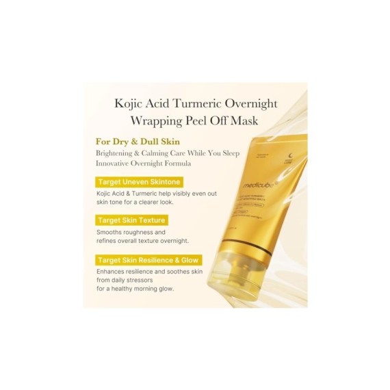 Medicube Kojic Acid Turmeric Night Wrapping Mask Mască de noapte pentru față