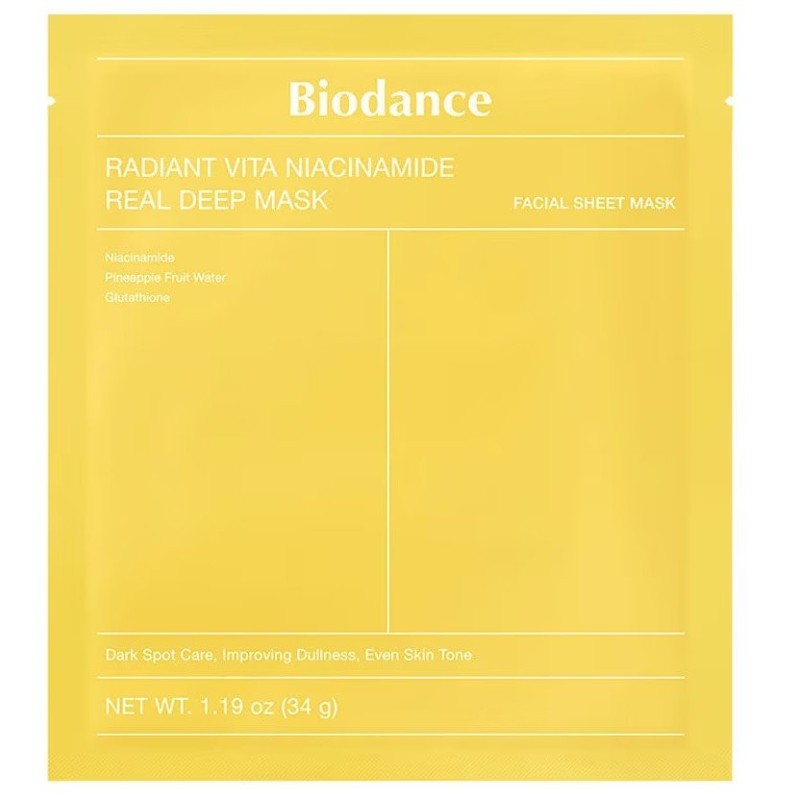 Biodance Radiant Vita Niacinamide Real Deep Mask – Mască de față Volum 1 bucata.